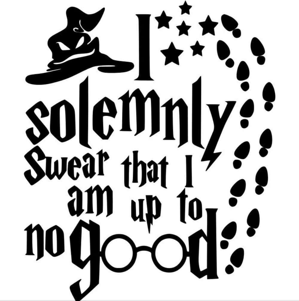 Harry‎ Potter Solemnly Swear I Am Up to No Good Vinyl Auto Laptop Decal Sticker